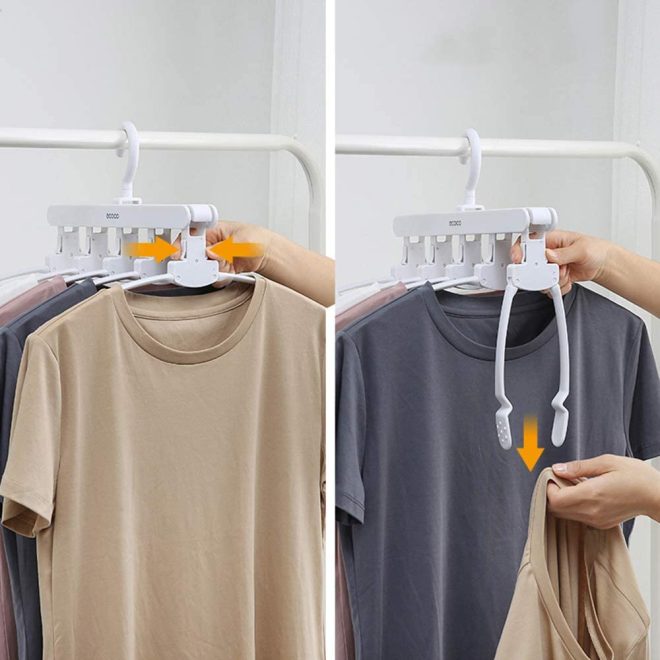 Magic Hanger Space Saving Multifunctional Clothes Coat Hanger Dryer Laundry Drying Rack Airer Clothes Horse – Grey