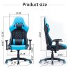 Gaming Chair Ergonomic Racing chair 165° Reclining Gaming Seat 3D Armrest Footrest – Black