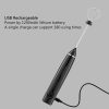 USB Charging Electric Egg Beater Milk Frother Handheld Drink Coffee Foamer AU with 2 Stainless Steel Whisks – Black