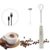 USB Charging Electric Egg Beater Milk Frother Handheld Drink Coffee Foamer AU with 2 Stainless Steel Whisks – Black