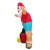 Radiant Christmas Lights Radio Xmas Inflatable Santa Beach Post 1.8m Height with Music