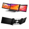 Dual Portable Triple Fold 1080P IPS FHD Monitor Screen Extender For Laptop 13.3″ – Black