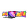 Dual Portable Triple Fold 1080P IPS FHD Monitor Screen Extender For Laptop 15 Grey”