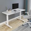 Standing Desk Height Adjustable Sit Grey Stand Motorised Single Motor Frame – 120 cm, Black