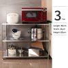 80cm Height Stainless Steel Kitchen Microwave Oven Storage Rack Multilayer Organizer for Cookware – 3 Tier