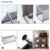 80cm Height Stainless Steel Kitchen Microwave Oven Storage Rack Multilayer Organizer for Cookware – 3 Tier