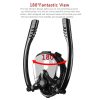 Snorkel Mask Full Face Diving Mask Snorkel Swim Goggles 180° View Anti Fog – Large