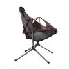 Camping Chair Foldable Swing Luxury Recliner Relaxation Swinging Comfort Lean Back Outdoor Folding Chair Outdoor Freestyle Portable Folding Rocking Ch – Black