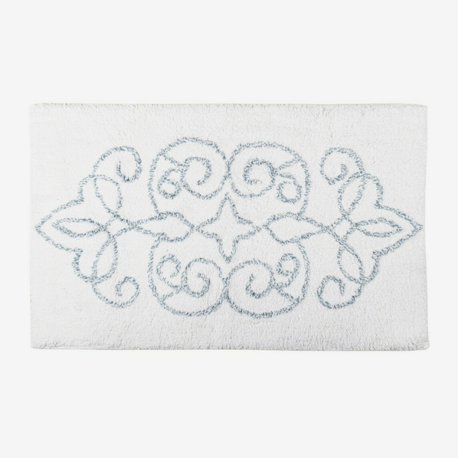 Cotton Medallion Tufted Non Slip Jacquard Bath mat