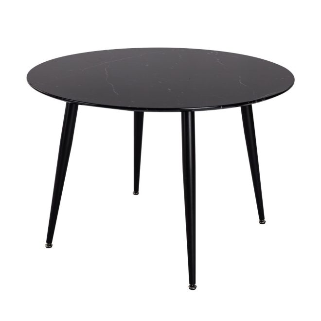 Marble Mania Round Table – Black