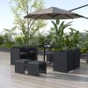 Horrocks 8 Seater Outdoor Dining Set – Black