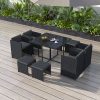 Horrocks 8 Seater Outdoor Dining Set – Black