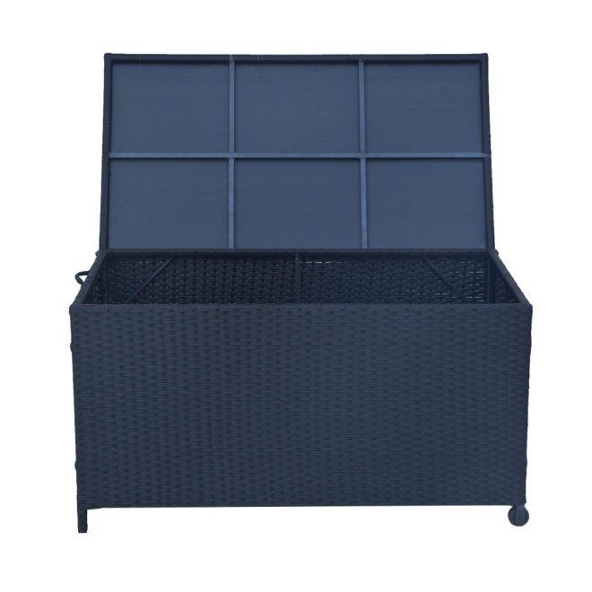 Outdoor PE Wicker Storage Box Garden 320L – Black