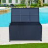 Outdoor PE Wicker Storage Box Garden 320L – Black