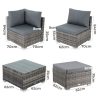 Ottoman-Style Outdoor Lounge Set – Black