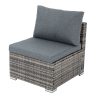 8PCS Outdoor Furniture Modular Lounge Sofa Lizard – Grey