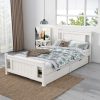 Arden Solid Pine Timber Bed Frame – White – KING SINGLE