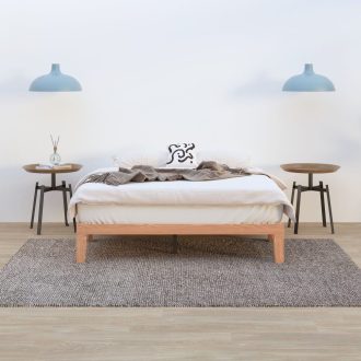 Warm Wooden Natural Bed Base Frame