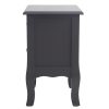 Dardenne French Bedside Table Nightstand Set of 2 – Grey