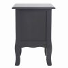 Dardenne French Bedside Table Nightstand Set of 2 – Grey