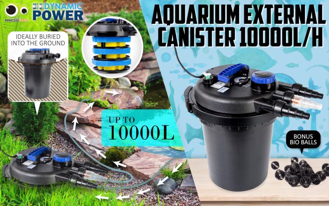 Dynamic Power Combo Aquarium Garden Filter 10000L/H + Submersible Water Pump – 10000L/H