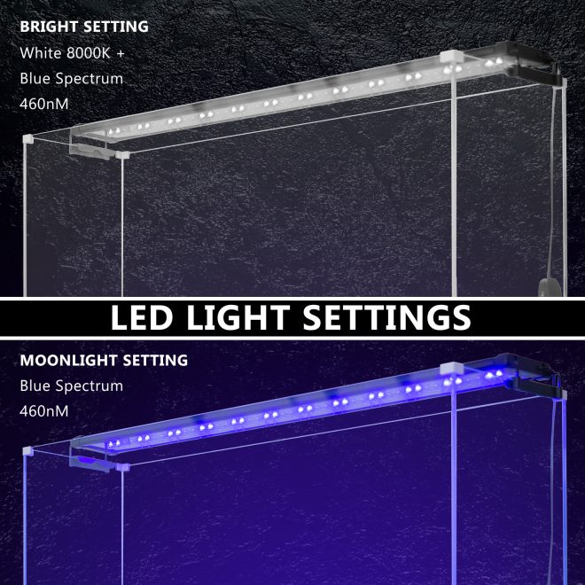 Dynamic Power Aquarium Blue White LED Light for Tank