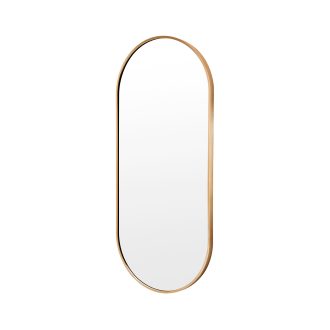 La Bella Wall Mirror Oval Aluminum Frame Makeup Decor Bathroom Vanity