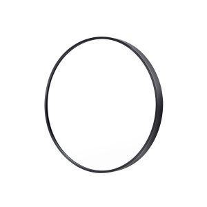 La Bella Wall Mirror Round Aluminum Frame Makeup Decor Bathroom Vanity – 50 cm, Black