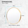 2 Set Wall Mirror Round Aluminum Frame Bathroom 70cm GOLD