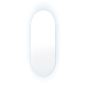 La Bella LED Wall Mirror Oval Touch Anti-Fog Makeup Decor Bathroom Vanity – 45×100 cm