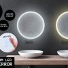 La Bella LED Wall Mirror Round Touch Anti-Fog Makeup Decor Bathroom Vanity – 50 cm