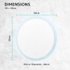 2 Set LED Wall Mirror Round Anti-Fog Bathroom 50cm