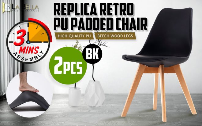 La Bella Retro Dining Cafe Chair Padded Seat