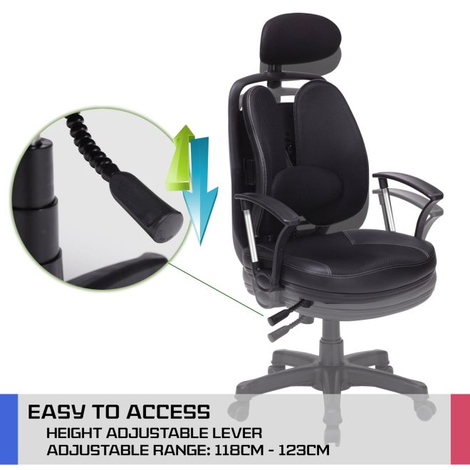 Korean Office Chair Ergonomic SUPERB – Black