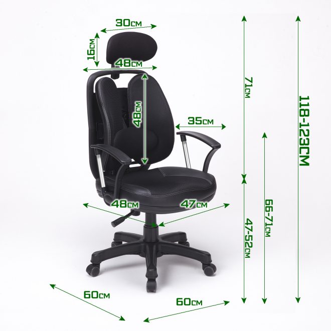 Korean Office Chair Ergonomic SUPERB – Black