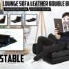 La Bella Double Seat Couch Bed Sofa Gemini Leather – Black