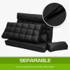 La Bella Double Seat Couch Bed Sofa Gemini Leather – Black