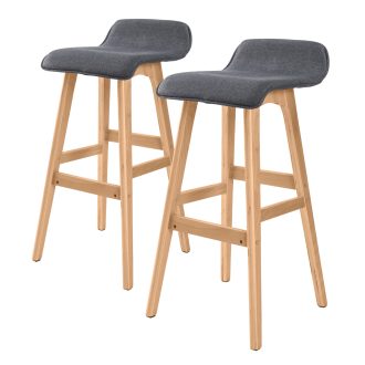 La Bella Wooden Bar Stool Sophia Fabric