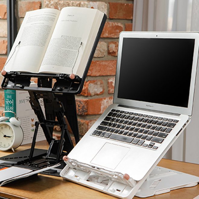 Pelican Stand Adjustable Laptop Holder Foldable Tablet Book PC Desk – Black