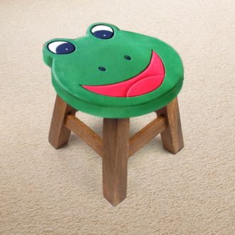 Children’s Chair Stool Wooden Frog Face Theme