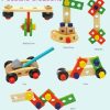 Children’s pretend play build fix wood Toolbox Toy, Carpenter Traddie Set For toddlers and kids