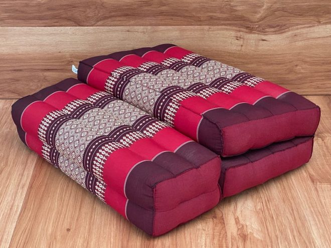 3-Fold Zafu Meditation Cushion Set Medium Size – Red