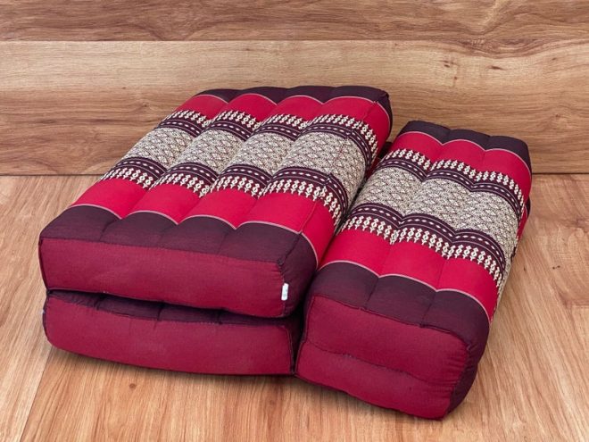 3-Fold Zafu Meditation Cushion Set Medium Size – Red