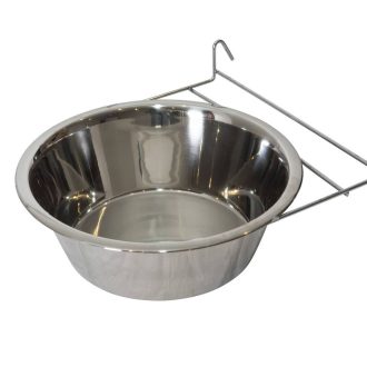 YES4PETS 2 x Stainless Steel Pet Rabbit Bird Dog Cat Water Food Bowl Feeder Chicken Poultry Coop Cup 2.8L