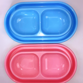 2 x Anti-Ant Pet Plastic Rabbit Dog Feeding Bowls Cat Rabbit Guinea Pig Feeder