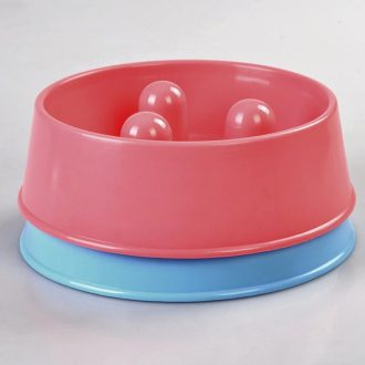 2 x Pet Anti Gulp Feeder Bowl Dog Cat Puppy slow food Interactive Dish