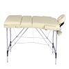 3 Fold Portable Aluminium Massage Table Massage Bed Beauty Therapy – Beige