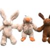 3 x Pet Puppy Dog Toy Play Animal Plush Toy Soft Squeaky 25 cm Toy