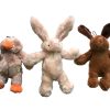 3 x Pet Puppy Dog Toy Play Animal Plush Toy Soft Squeaky 25 cm Toy