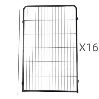 16 Panel 120 cm Heavy Duty Pet Dog Cat Rabbit Exercise Extension Playpen Puppy Rabbit Fence